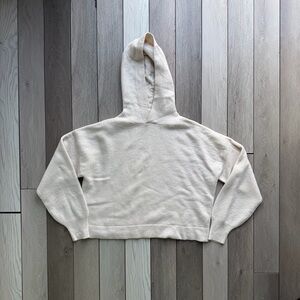 Naked Cashmere Cream Cropped Hoodie With A Relaxed Fit